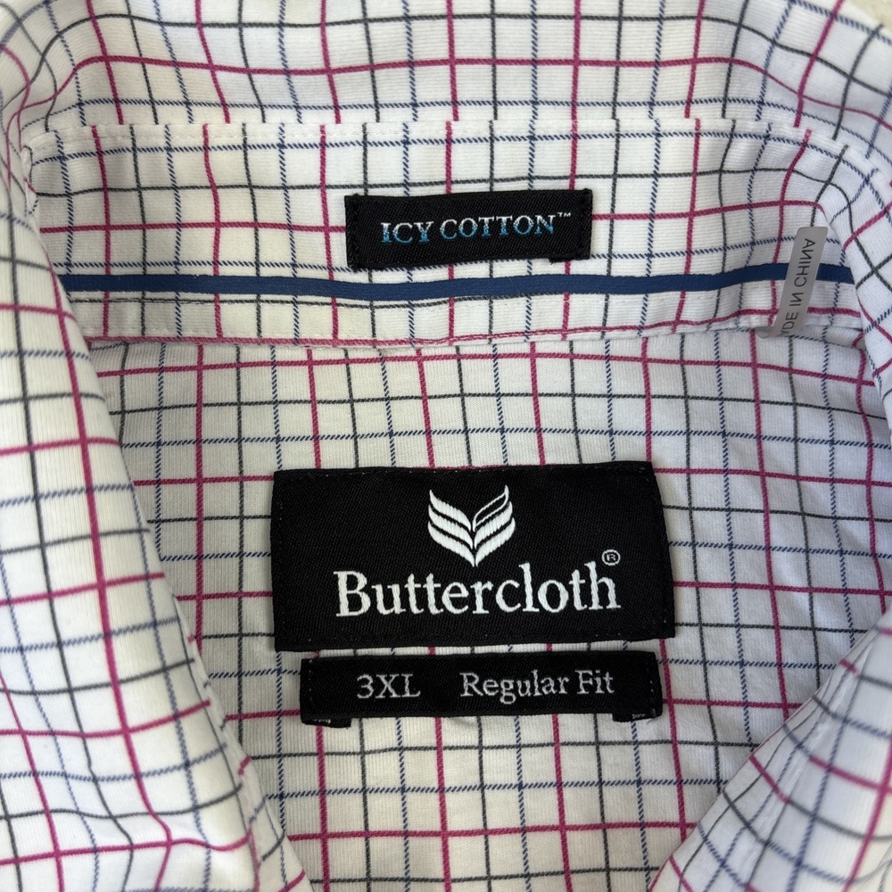 BUTTERCLOTH Icy Cotton Long Sleeve Shirt Mens 3XL Regular Fit Button Stretch LS - Picture 3 of 16